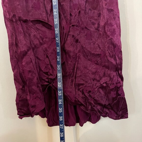 Topshop US6 Purple Floral Silk Wrap Dress – High‑Low, Spaghetti Strap - Picture 12 of 16